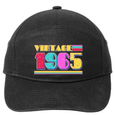 Vintage 80s Colors 1965 60th Birthday 7-Panel Snapback Hat