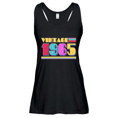 Vintage 80s Colors 1965 60th Birthday Ladies Essential Flowy Tank