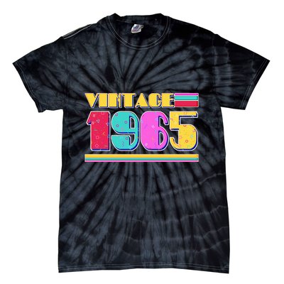 Vintage 80s Colors 1965 60th Birthday Tie-Dye T-Shirt