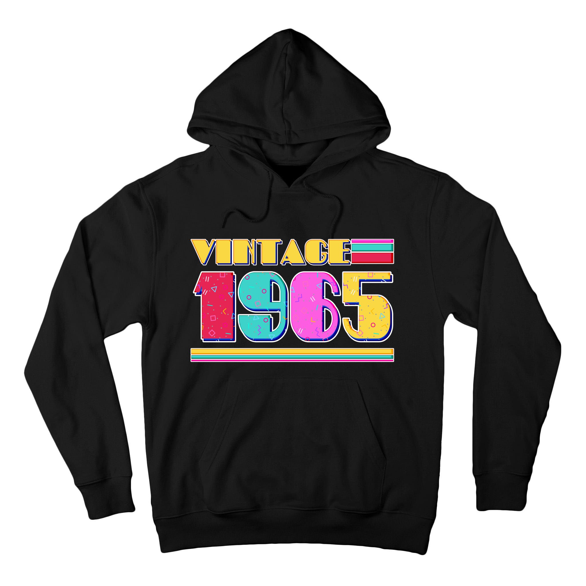 Vintage 80s Colors 1965 60th Birthday Tall Hoodie