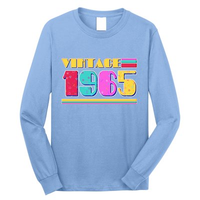 Vintage 80s Colors 1965 60th Birthday Long Sleeve Shirt