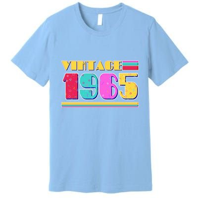 Vintage 80s Colors 1965 60th Birthday Premium T-Shirt