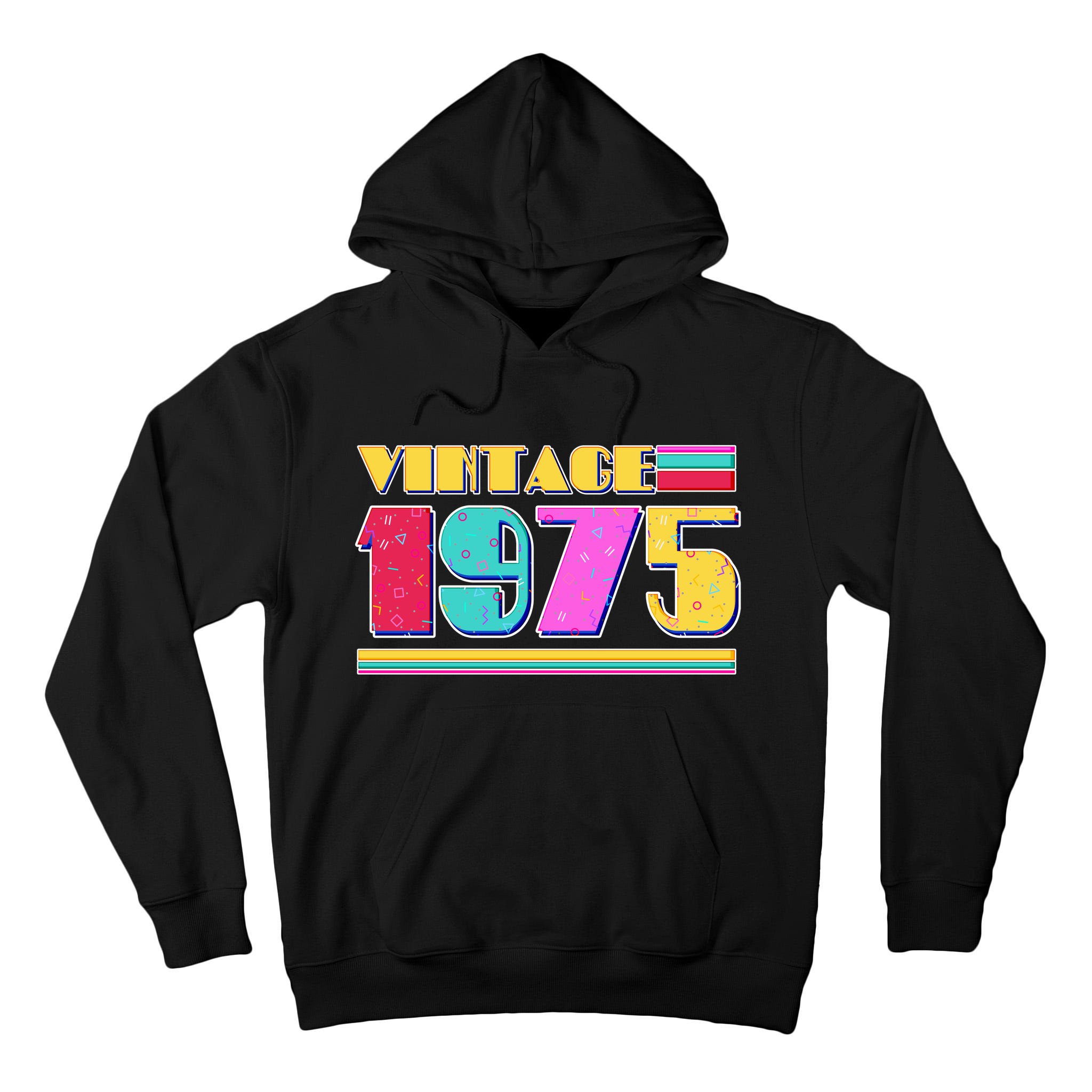 Vintage 80s Colors 1975 50th Birthday Tall Hoodie