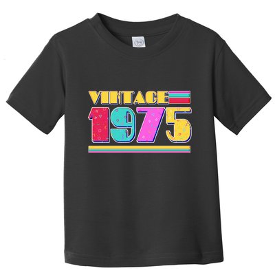 Vintage 80s Colors 1975 50th Birthday Toddler T-Shirt
