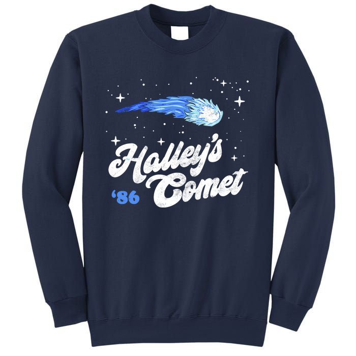 Vintage 80S HalleyS Comet Retro Space Lover Distressed Sweatshirt