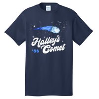 Vintage 80S HalleyS Comet Retro Space Lover Distressed Tall T-Shirt