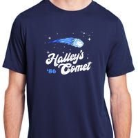 Vintage 80S HalleyS Comet Retro Space Lover Distressed Adult ChromaSoft Performance T-Shirt