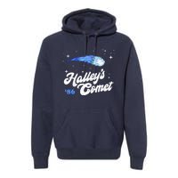 Vintage 80S HalleyS Comet Retro Space Lover Distressed Premium Hoodie