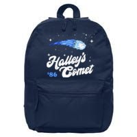 Vintage 80S HalleyS Comet Retro Space Lover Distressed 16 in Basic Backpack