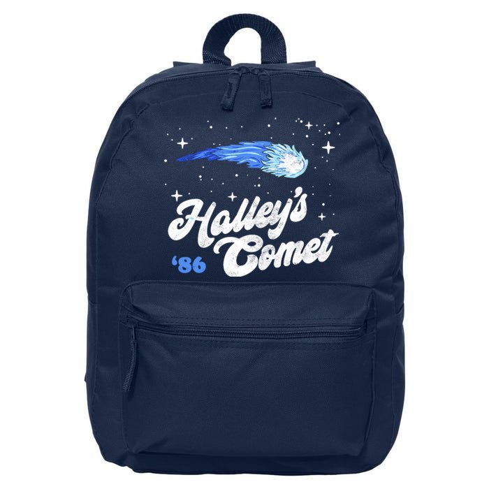 Vintage 80S HalleyS Comet Retro Space Lover Distressed 16 in Basic Backpack