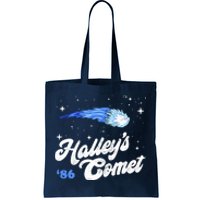 Vintage 80S HalleyS Comet Retro Space Lover Distressed Tote Bag