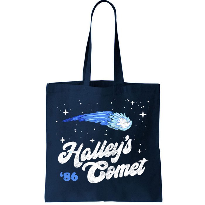 Vintage 80S HalleyS Comet Retro Space Lover Distressed Tote Bag