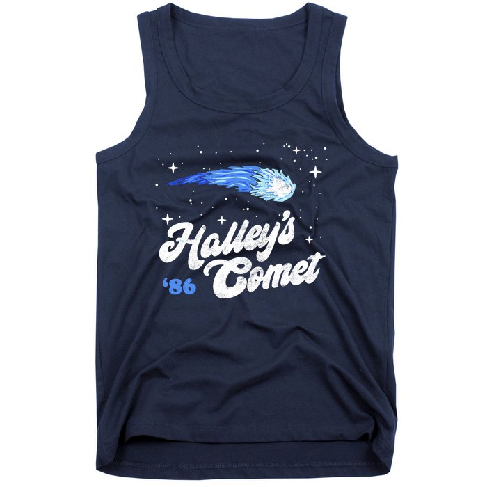 Vintage 80S HalleyS Comet Retro Space Lover Distressed Tank Top