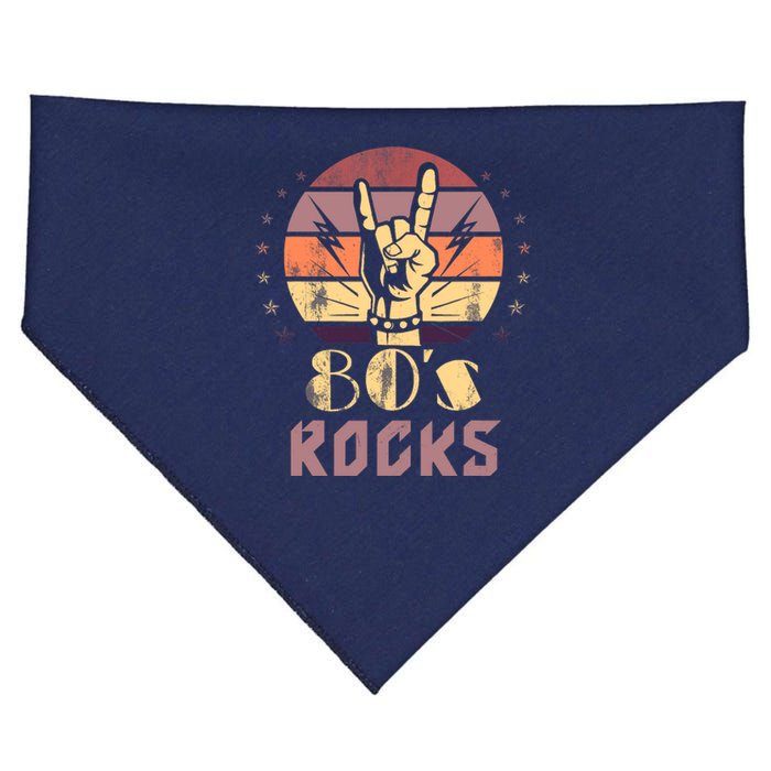 Vintage 80S Rock Bands Eighties 80s Party Retro Music Band USA-Made Doggie Bandana