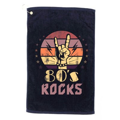 Vintage 80S Rock Bands Eighties 80s Party Retro Music Band Golf Towel