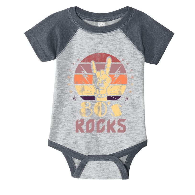 Vintage 80S Rock Bands Eighties 80s Party Retro Music Band Infant Baby Jersey Bodysuit