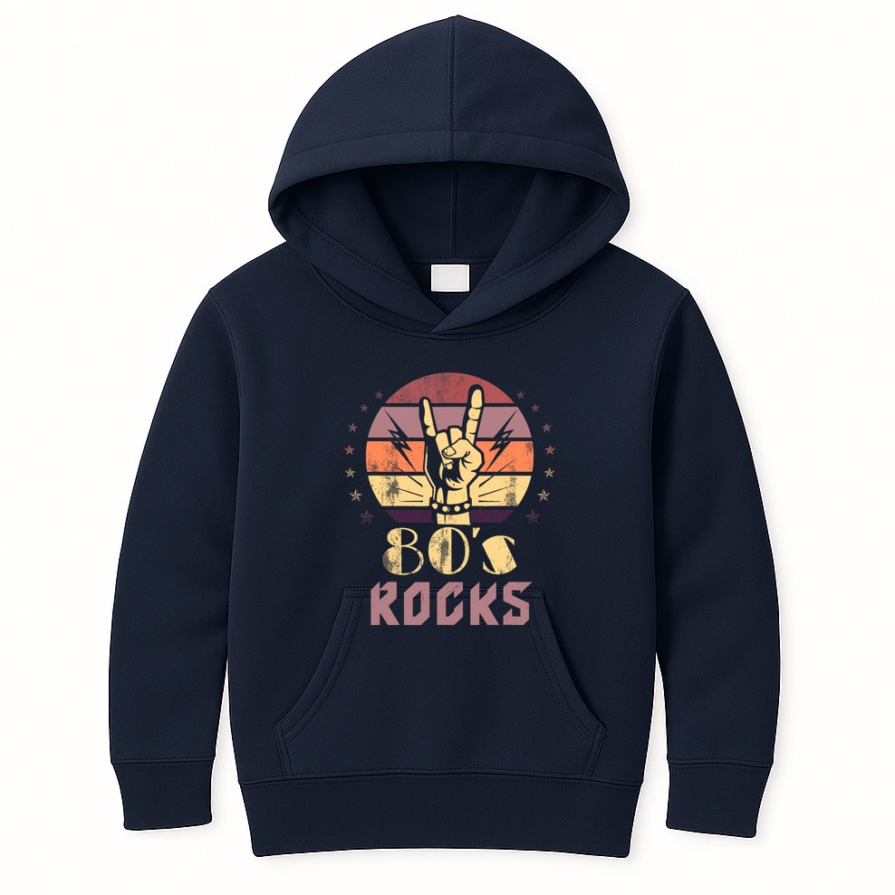 Vintage 80S Rock Bands Eighties 80s Party Retro Music Band Kids Hoodie