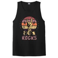 Vintage 80S Rock Bands Eighties 80s Party Retro Music Band PosiCharge Competitor Tank