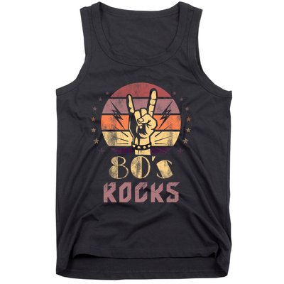 Vintage 80S Rock Bands Eighties 80s Party Retro Music Band Tank Top