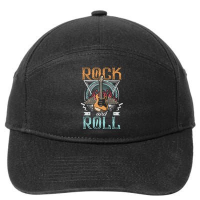 Vintage 80s Rock & Roll Music Guitar Wings 7-Panel Snapback Hat