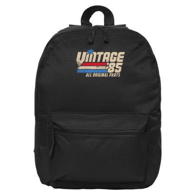 Vintage '85 Retro 40th Birthday Top For Men 1985 Dad Usa 40 16 in Basic Backpack