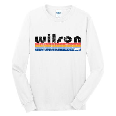 Vintage 80s Style Wilson Nc Tall Long Sleeve T-Shirt