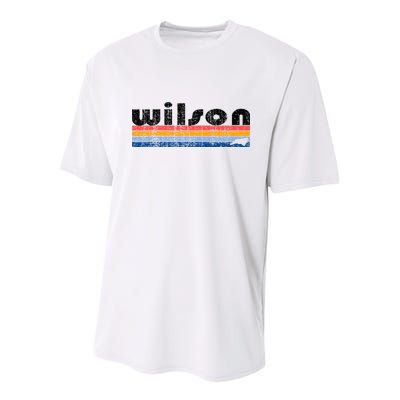 Vintage 80s Style Wilson Nc Youth Performance Sprint T-Shirt