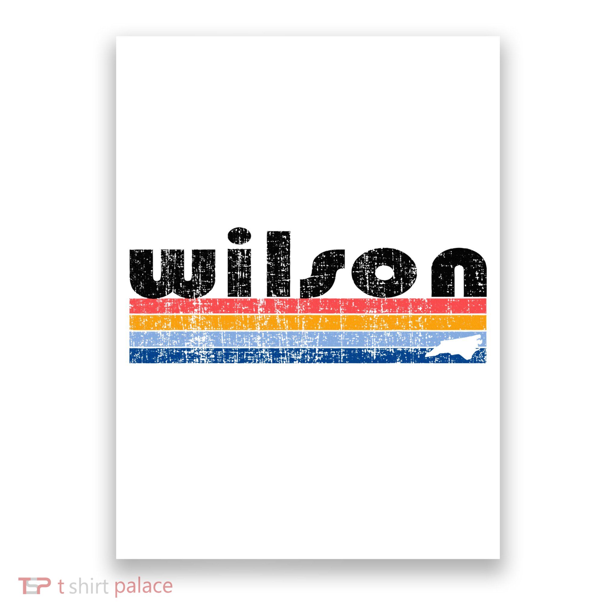 Vintage 80s Style Wilson Nc Poster