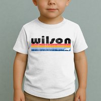 Vintage 80s Style Wilson Nc Toddler T-Shirt