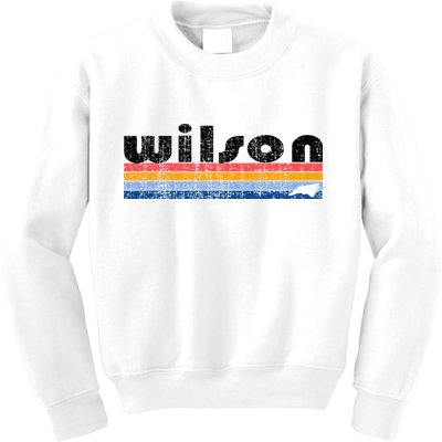 Vintage 80s Style Wilson Nc Kids Sweatshirt