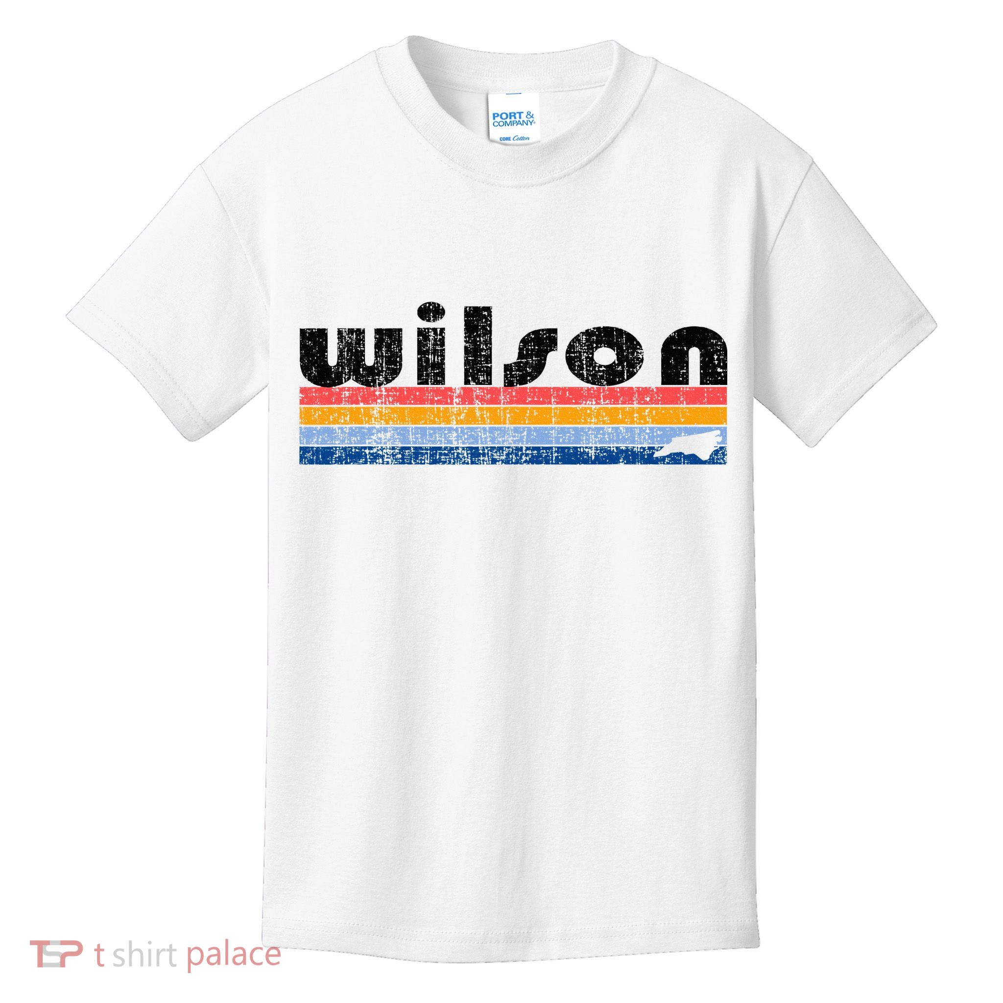 Vintage 80s Style Wilson Nc Kids T-Shirt