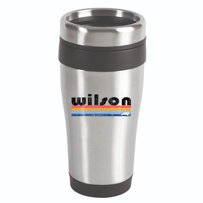 Vintage 80s Style Wilson NC 16oz Travel Tumbler
