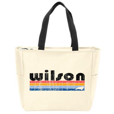 Vintage 80s Style Wilson NC Zip Tote Bag
