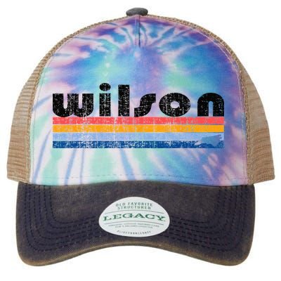 Vintage 80s Style Wilson NC Legacy Tie Dye Trucker Hat
