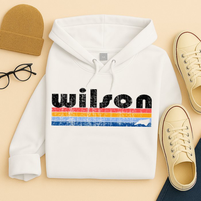 Vintage 80s Style Wilson NC Hoodie