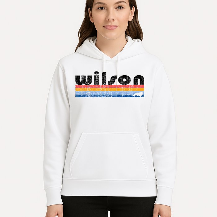 Vintage 80s Style Wilson NC Hoodie