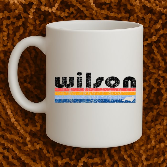 Vintage 80s Style Wilson NC Mug