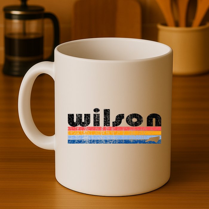 Vintage 80s Style Wilson NC Mug