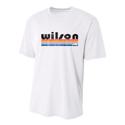 Vintage 80s Style Wilson NC Youth Performance Sprint T-Shirt
