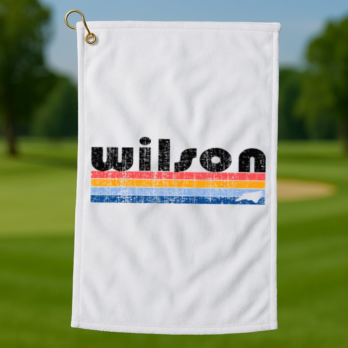 Vintage 80s Style Wilson NC Golf Towel