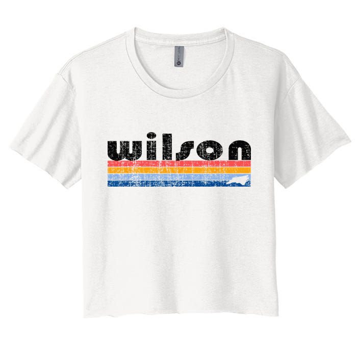 Vintage 80s Style Wilson NC Crop Top