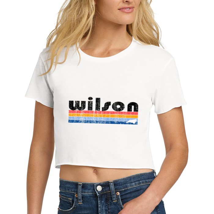 Vintage 80s Style Wilson NC Crop Top