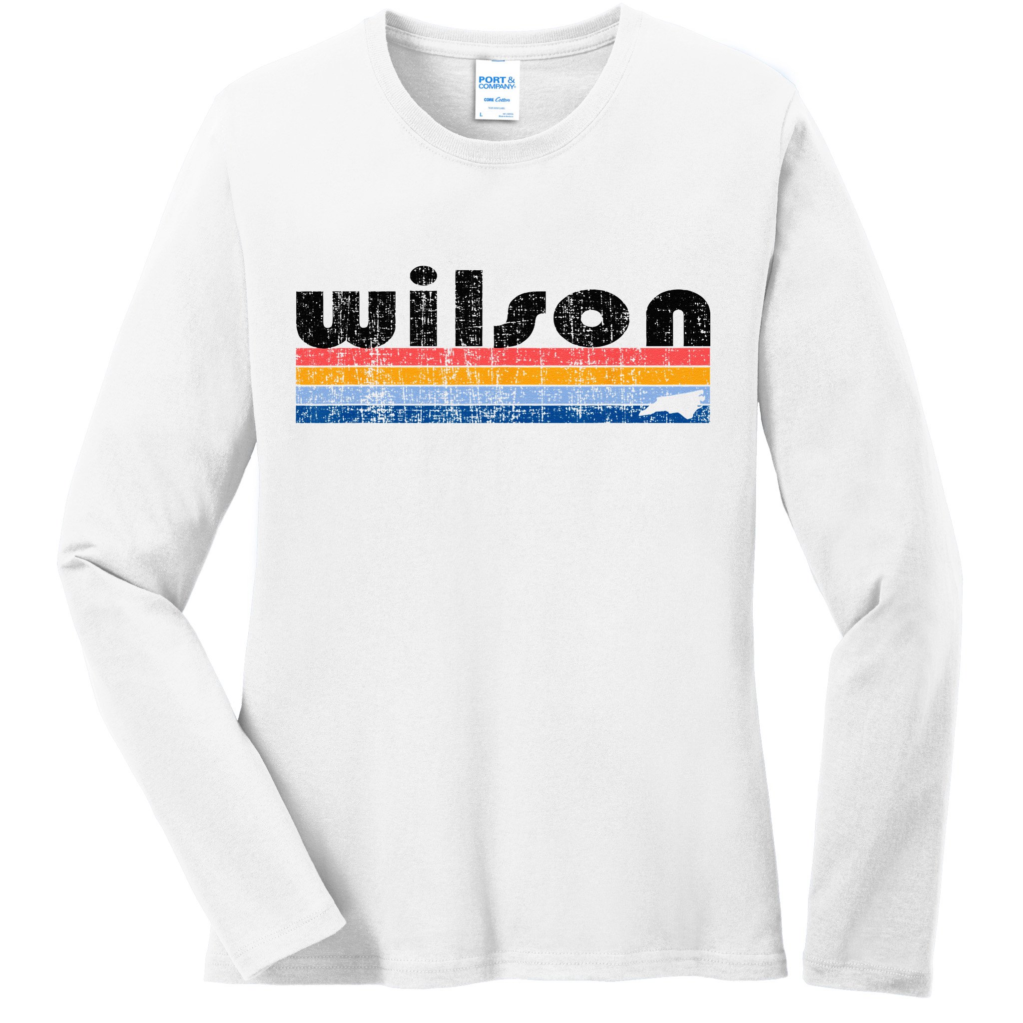 Vintage 80s Style Wilson NC Ladies Long Sleeve Shirt