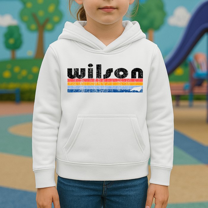 Vintage 80s Style Wilson NC Kids Hoodie