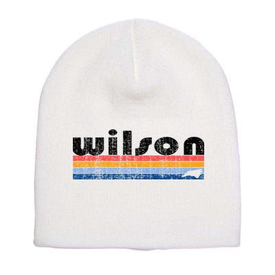 Vintage 80s Style Wilson NC Short Acrylic Beanie
