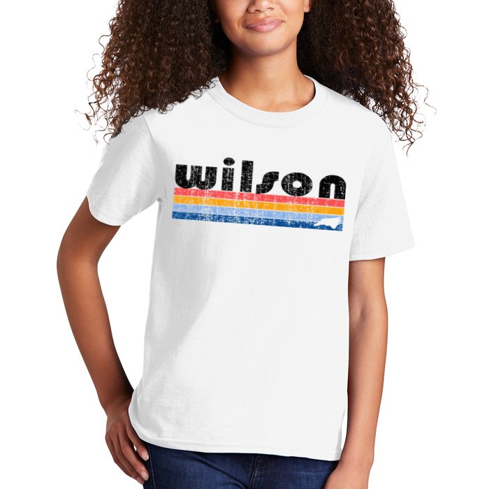 Vintage 80s Style Wilson NC Kids T-Shirt