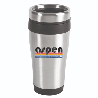 Vintage 80s Style Aspen Co 16oz Travel Tumbler