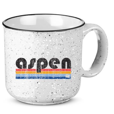 Vintage 80s Style Aspen Co 15oz Campfire Ceramic Mug
