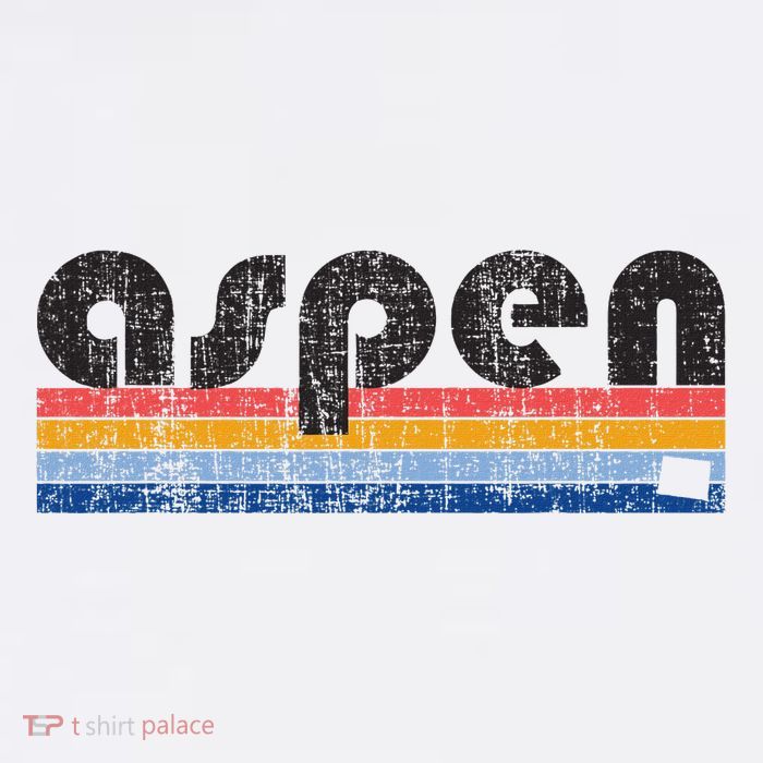 Vintage 80s Style Aspen Co Poster