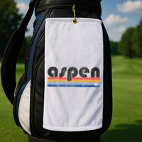 Vintage 80s Style Aspen Co Golf Towel